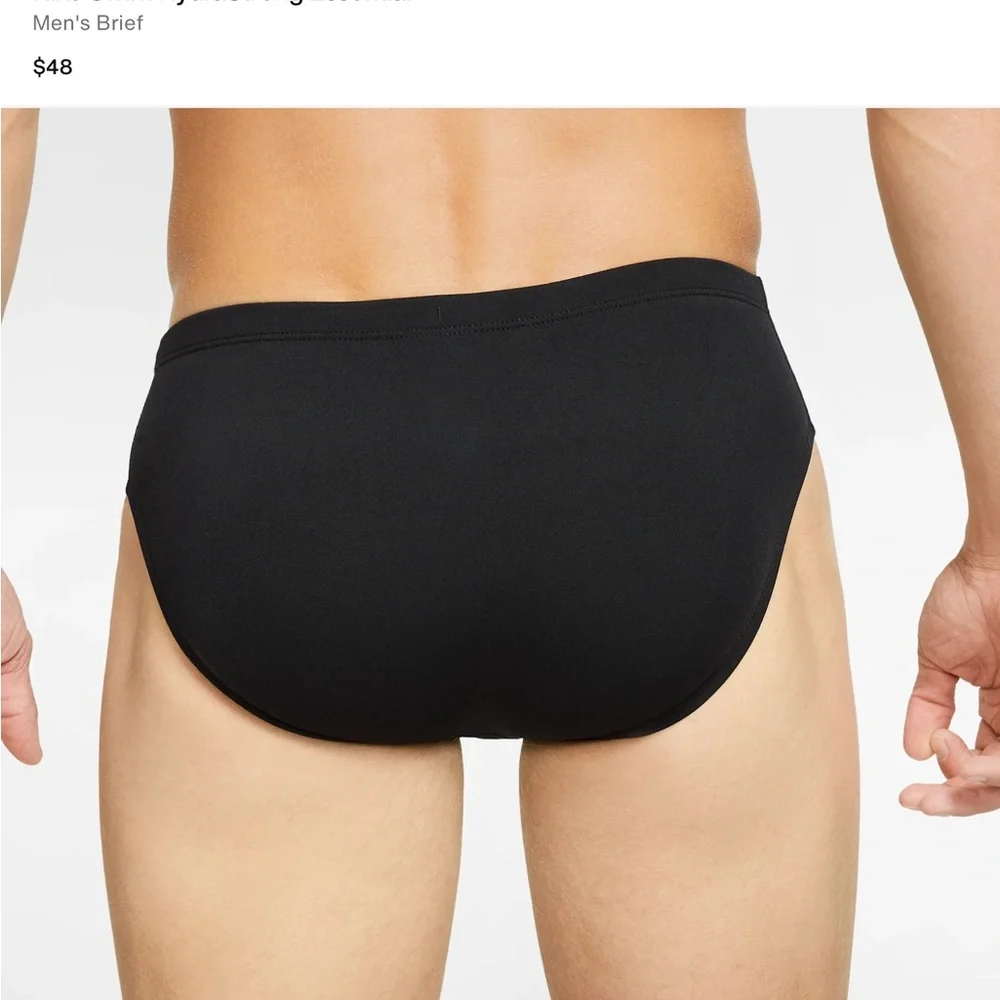 NWT Nike Swim HydraStrong Essential Black Men's Swim Brief Size Small 28”